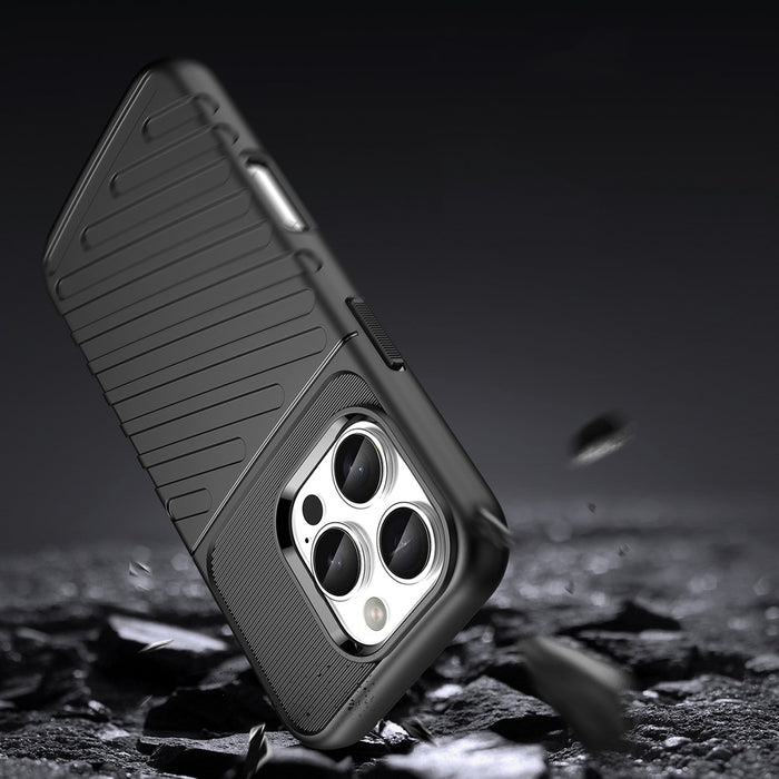 Thunder Case for iPhone 16 Pro Max Silicone Case - Black