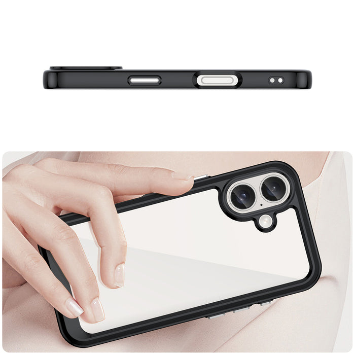 Outer Space Case with Gel Frame for iPhone 16 Plus - Black