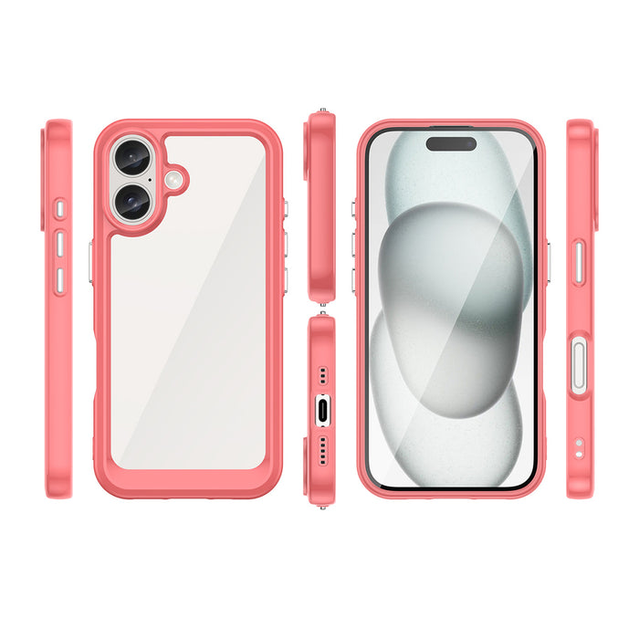 Outer Space Case with Gel Frame for iPhone 16 - Red