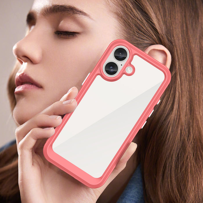 Outer Space Case with Gel Frame for iPhone 16 Plus - Red
