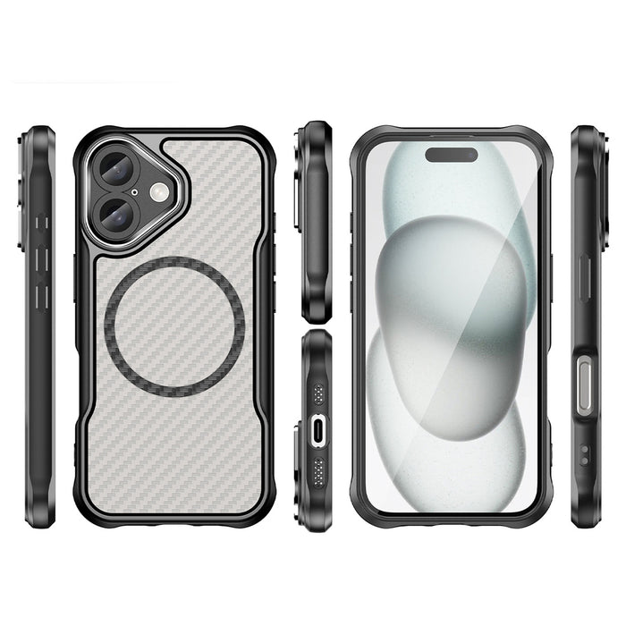 Leading Series MagSafe Silicone Case for iPhone 16 Plus - Black
