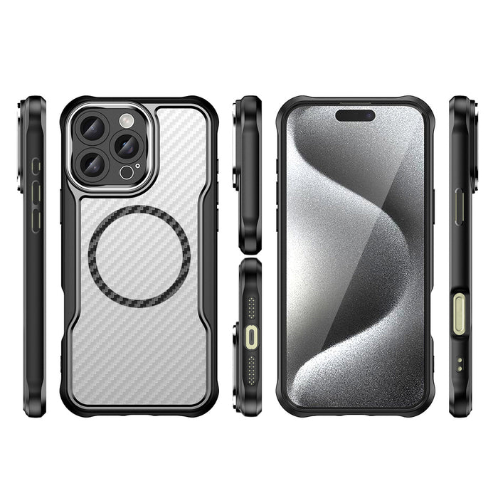 Leading Series MagSafe Silicone Case for iPhone 16 Pro Max - Black