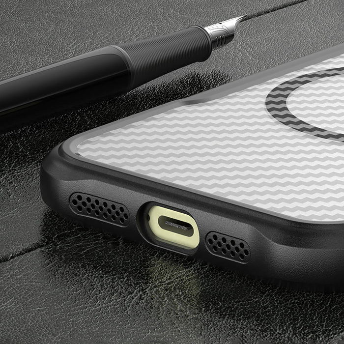 Leading Series MagSafe Silicone Case for iPhone 16 Pro Max - Black