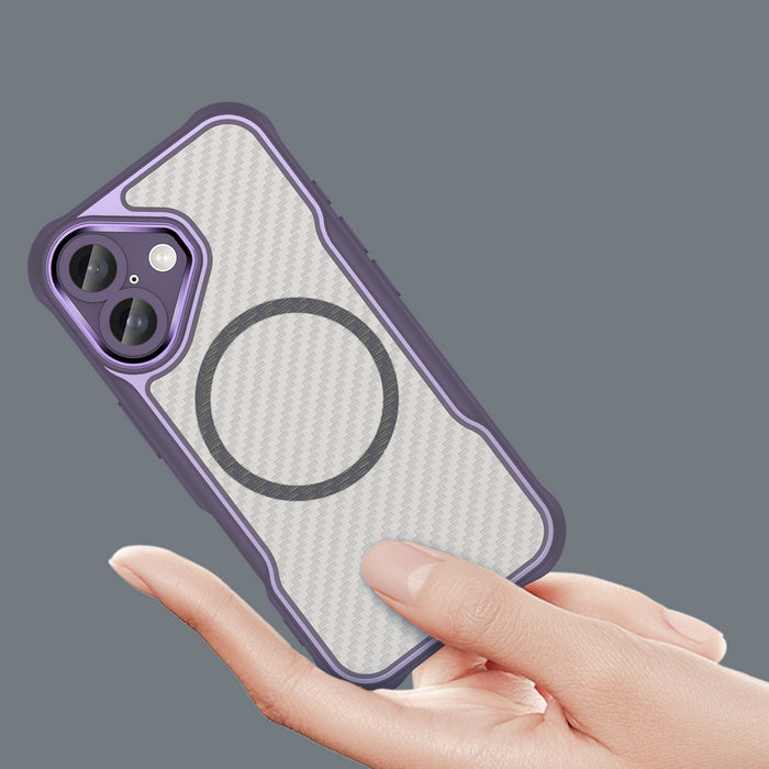 Leading Series MagSafe Silicone Case for iPhone 16 Plus - Purple