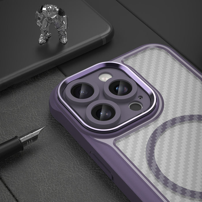 Leading Series MagSafe Silicone Case for iPhone 16 Pro - Purple