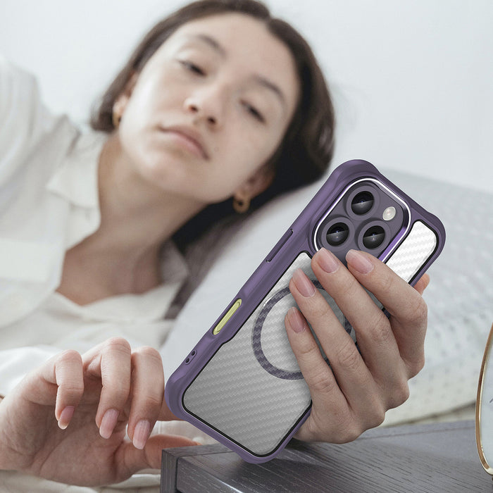 Leading Series MagSafe Silicone Case for iPhone 16 Pro - Purple