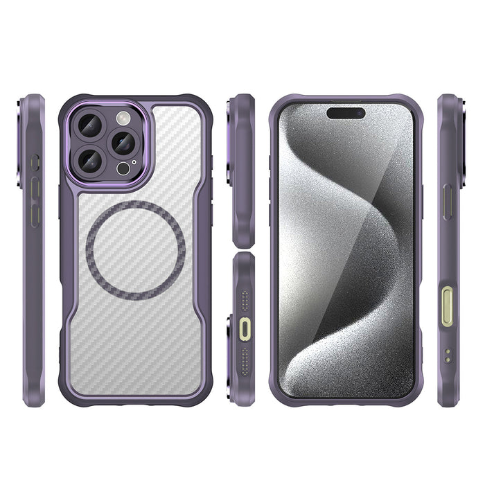 Leading Series MagSafe Silicone Case for iPhone 16 Pro Max - Purple