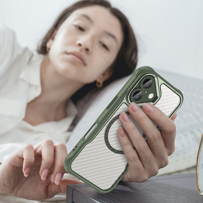 Leading Series MagSafe Silicone Case for iPhone 16 - Green