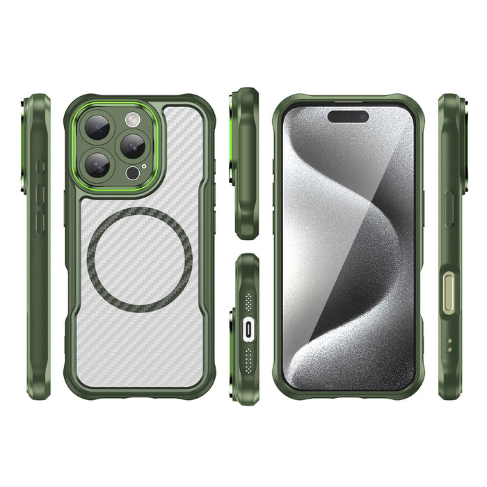 Leading Series MagSafe Silicone Case for iPhone 16 Pro Max - Green