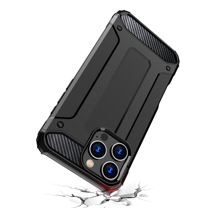 Hybrid Armor iPhone 16 Pro Max Case - Black