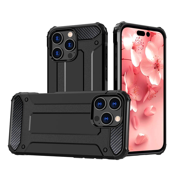 Hybrid Armor iPhone 16 Pro Max Case - Black