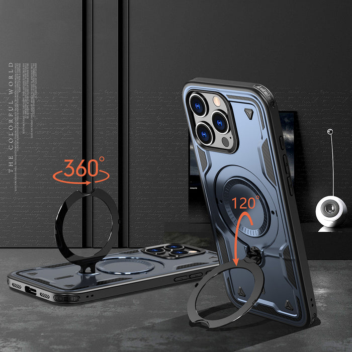 Hybrid Armor Trendy Case with MagSafe for iPhone 16 Pro - Blue