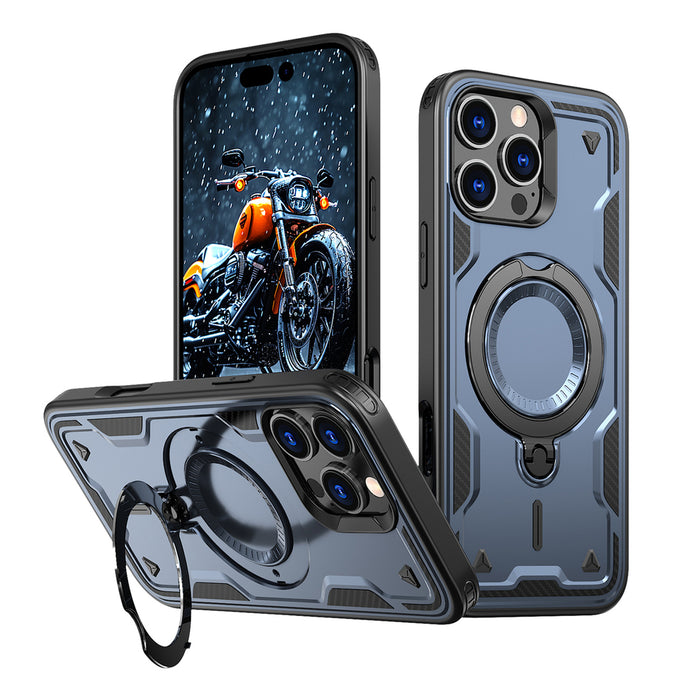 Hybrid Armor Trendy Case with MagSafe for iPhone 16 Pro Max - Blue