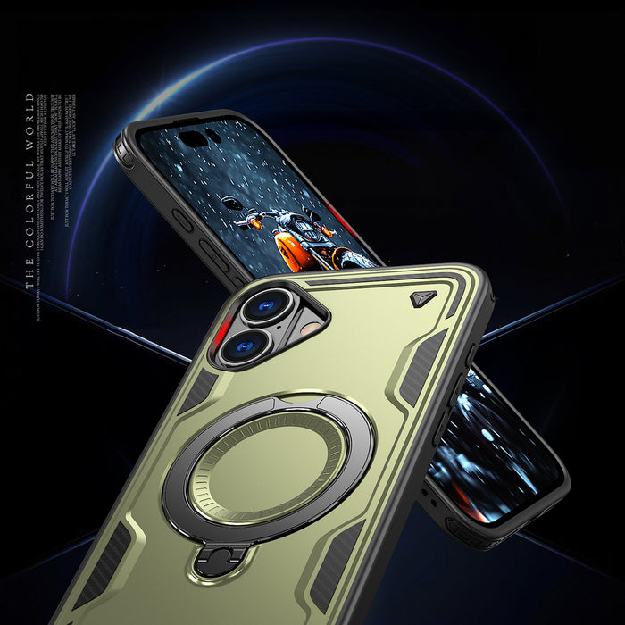 Hybrid Armor Trendy Case with MagSafe for iPhone 16 Plus - Green