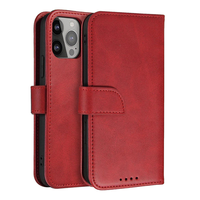 Magnet Case with Flip for Samsung Galaxy S25 - Red
