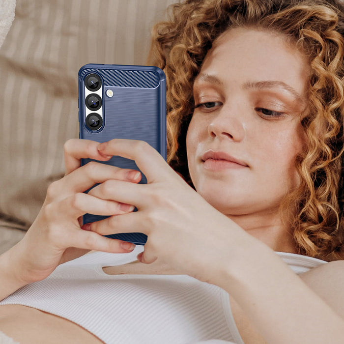 Carbon Case for Samsung Galaxy S25 - Blue