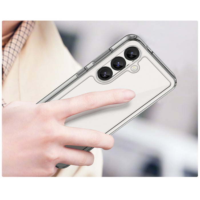 Outer Space Case with Gel Frame for Samsung Galaxy S25 - Clear Black