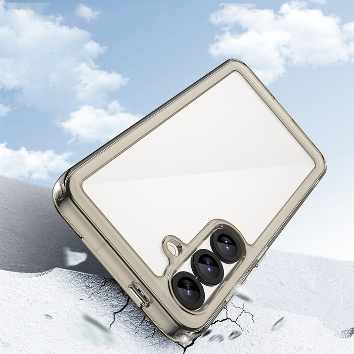 Outer Space Case with Gel Frame for Samsung Galaxy S25 - Clear Black