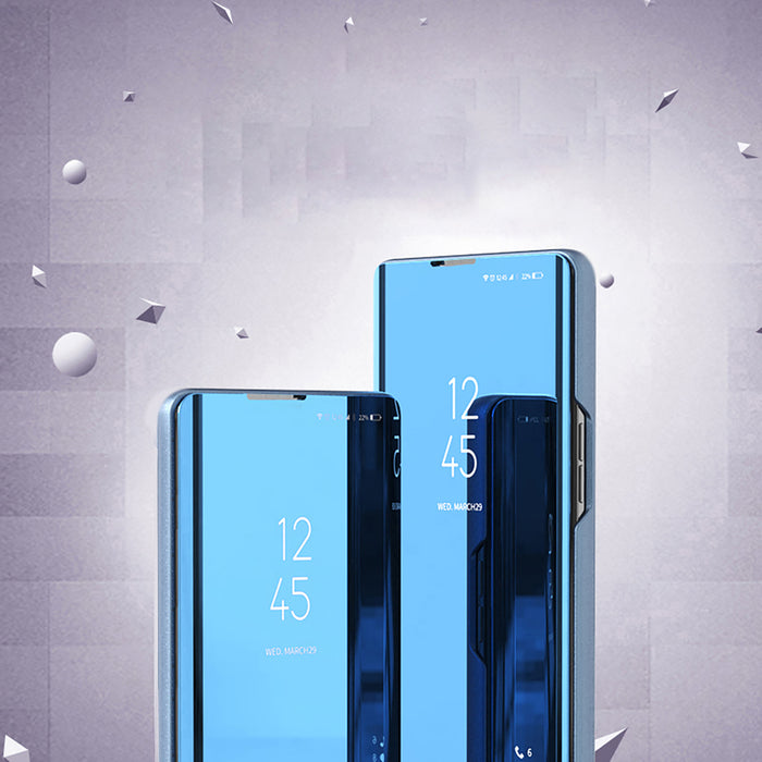 Clear View Case for Samsung Galaxy S25+ Cover with Flip - Blue