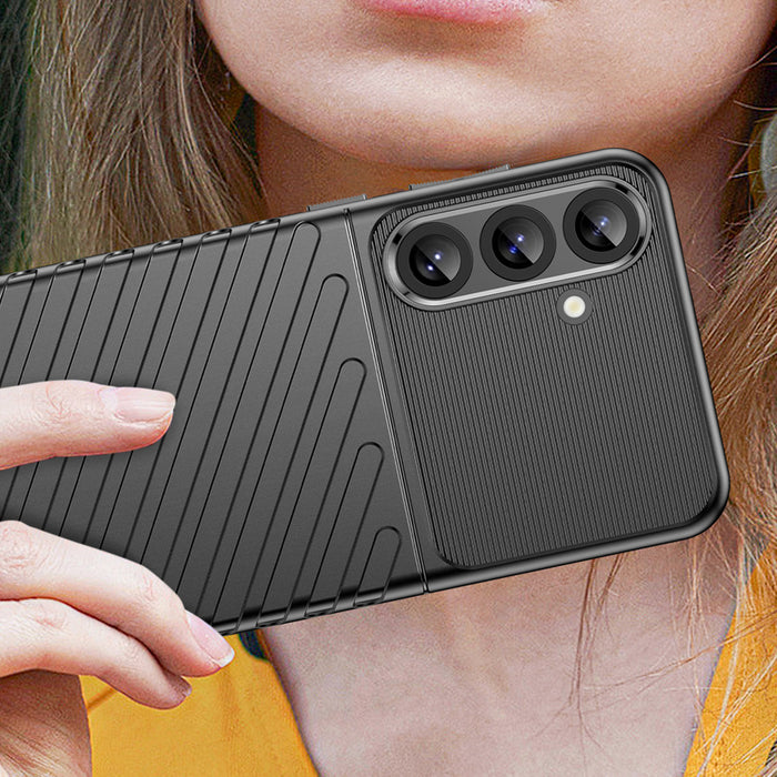 Thunder Case for Samsung Galaxy S25+ Silicone Armored Cover - Black