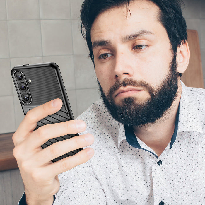 Thunder Case for Samsung Galaxy S25+ Silicone Armored Cover - Black