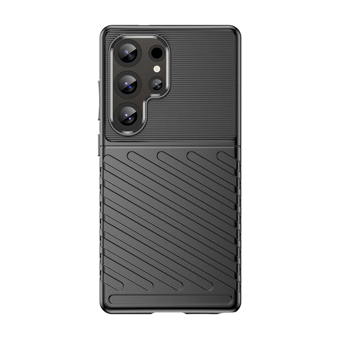 Thunder Case Samsung Galaxy S25 Ultra Silicone Armored Case - Black