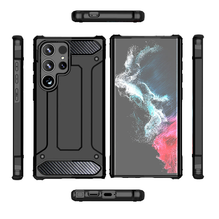 Hybrid Armor Case for Samsung Galaxy S25 Ultra Armored Hybrid Case - Black