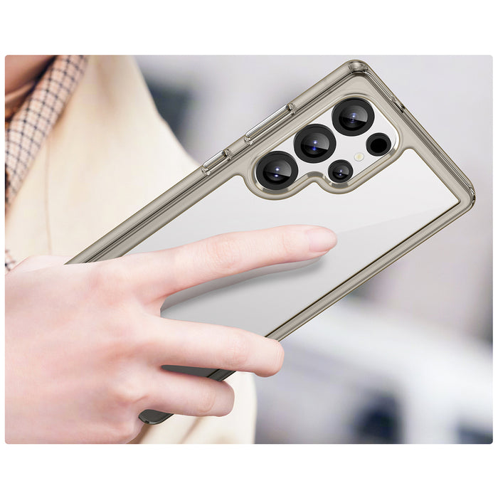 Outer Space Case with Gel Frame for Samsung Galaxy S25 Ultra - Clear Black