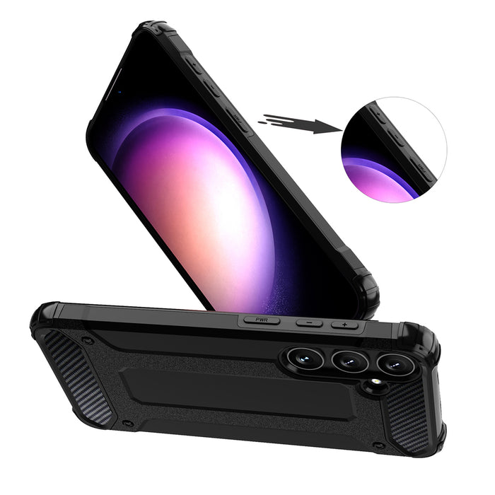 Hybrid Armor Case for Samsung Galaxy S24 FE Armored Hybrid Case - Black