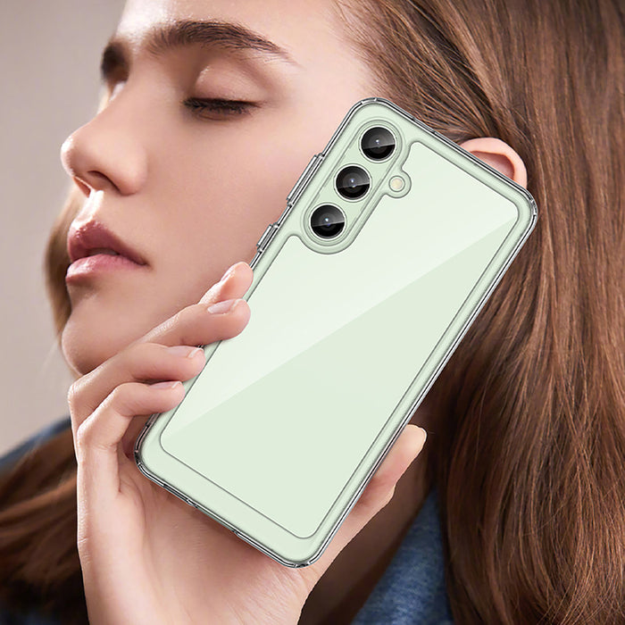 Outer Space Case with Gel Frame for Samsung Galaxy S24 FE - Transparent