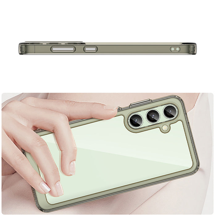 Outer Space Case with Gel Frame for Samsung Galaxy S24 FE - Clear Black