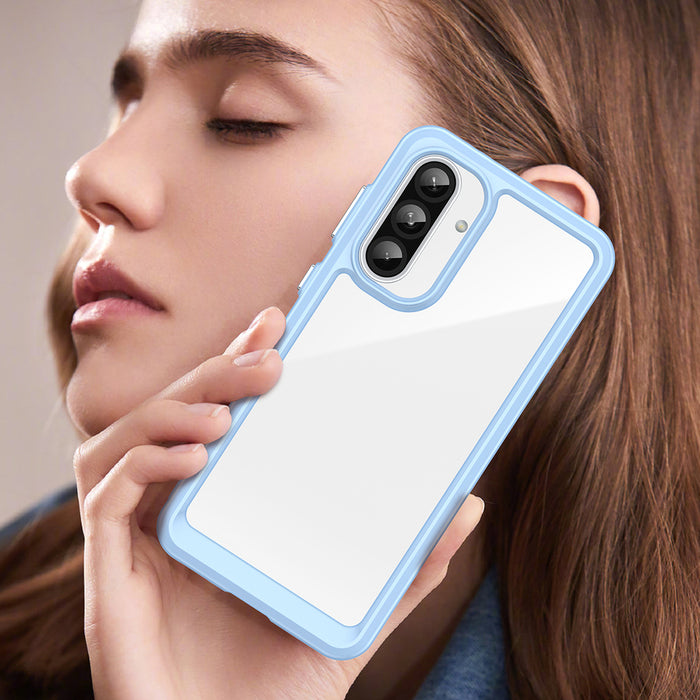 Outer Space Case for Samsung Galaxy A56 Cover with Flexible Frame - Blue