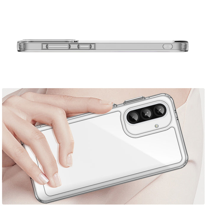 Outer Space Case for Samsung Galaxy A26 Cover with Flexible Frame - Transparent