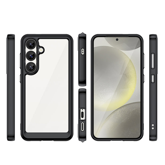 Outer Space Case for Samsung Galaxy S25 Edge Cover with Flexible Frame - Black