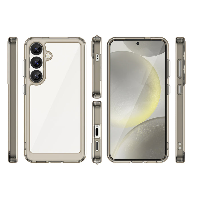 Outer Space Case for Samsung Galaxy S25 Edge Flexible Frame Cover - Translucent, Black