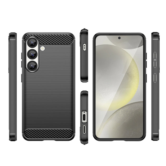 Carbon Case Flexible Silicone for Xiaomi 15 Pro - Black