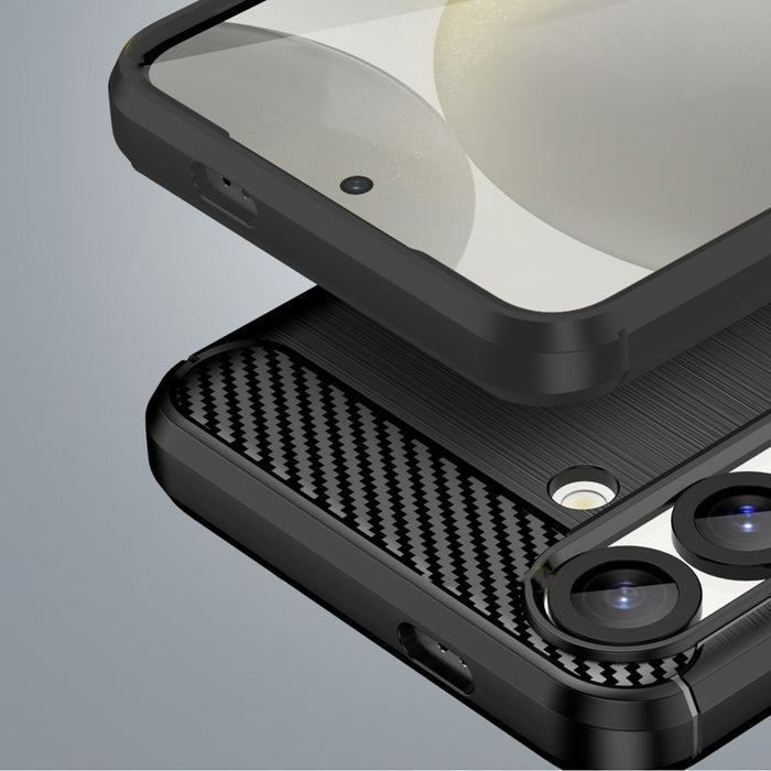 Carbon Case Flexible Silicone for Xiaomi Poco X7 - Black
