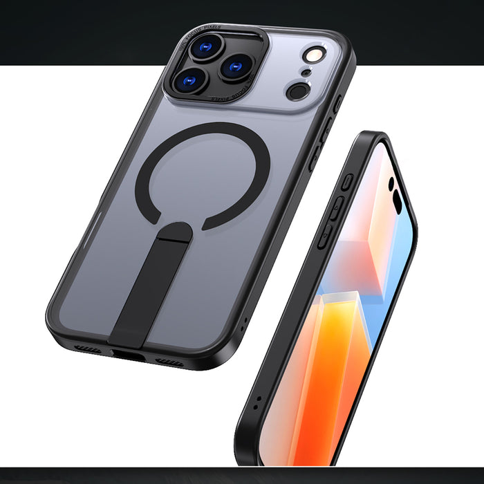 Hybrid Armor X case for iPhone 17 Pro with MagSafe-compatible stand - black