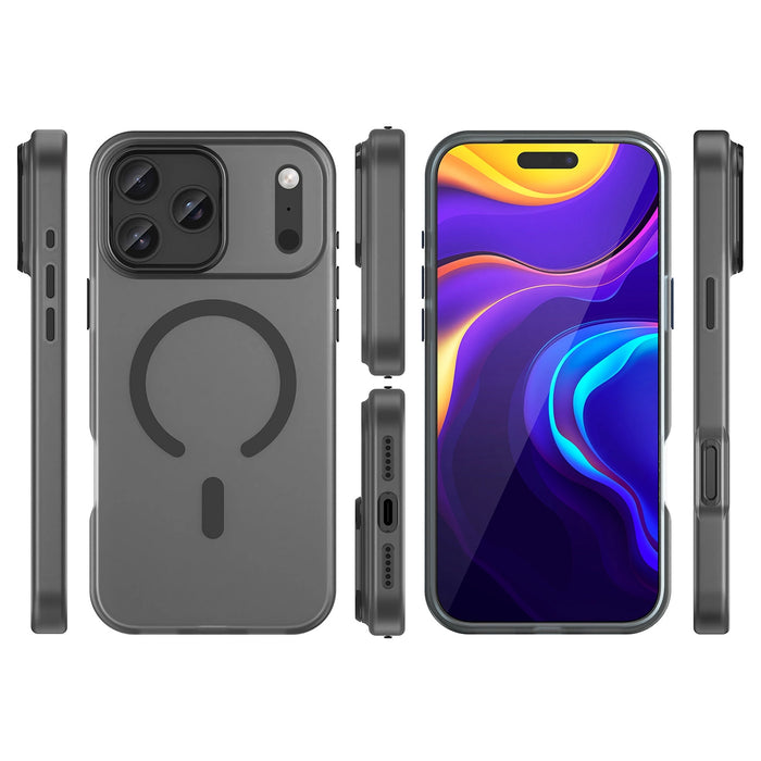 Magnetic Abrasive iPhone 17 Pro Case Compatible with MagSafe - Matte Black
