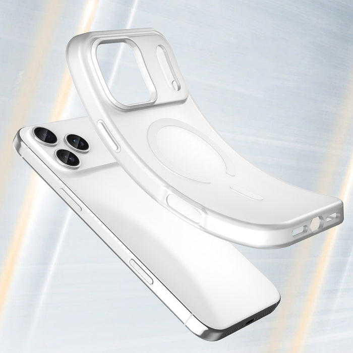Magnetic Abrasive iPhone 17 Pro Case Compatible with MagSafe - Matte White