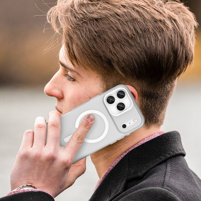 Magnetic Abrasive Case for iPhone 17 Pro Max Compatible with MagSafe - Matte White