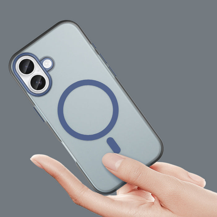 Magnetic Abrasive iPhone 17 Case Compatible with MagSafe - Matte Blue