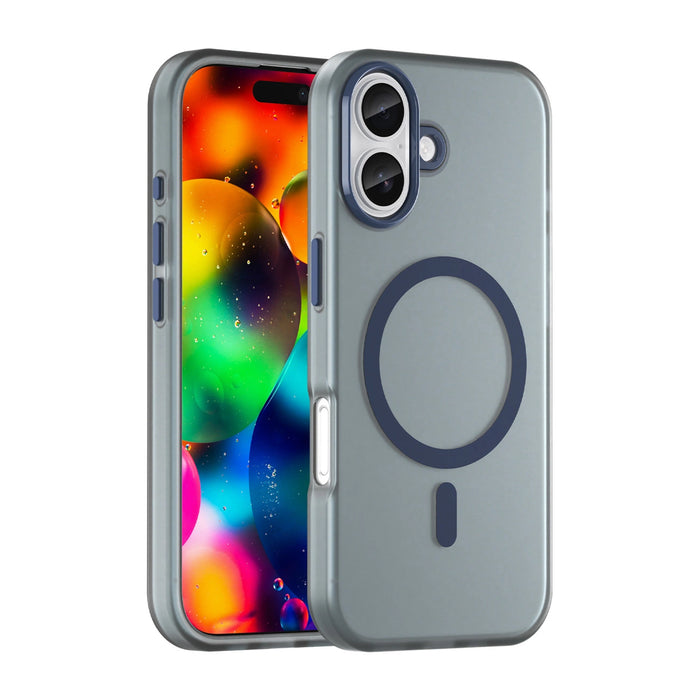 Magnetic Abrasive iPhone 17 Case Compatible with MagSafe - Matte Blue