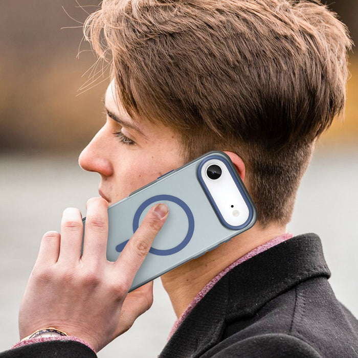 Magnetic Abrasive iPhone 17 Air Case Compatible with MagSafe - Matte Blue