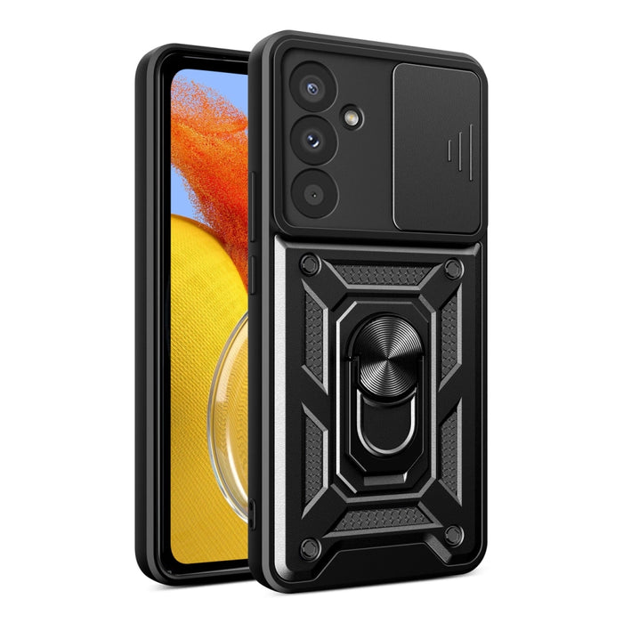 Hybrid Armor Camshield Case for Samsung Galaxy A37 - Black