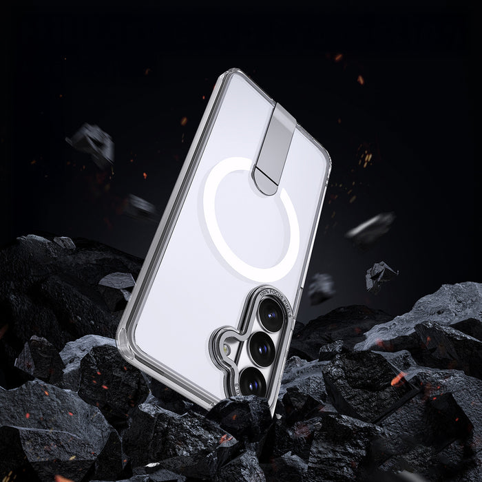 Hybrid Armor X Case for Samsung Galaxy A36 / A37 with Stand Compatible with MagSafe - Transparent
