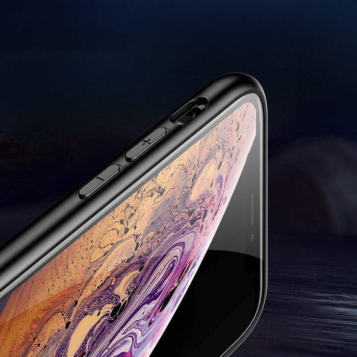 Color Glass Case Durable Cover with Tempered Glass Back and camera cover iPhone 11 Pro Max pattern 2