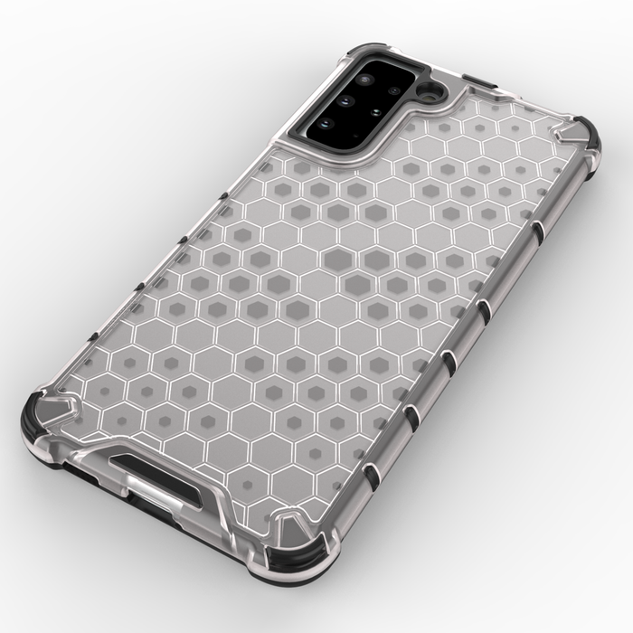 Honeycomb Case armor cover with TPU Bumper for Samsung Galaxy S21+ 5G (S21 Plus 5G) black