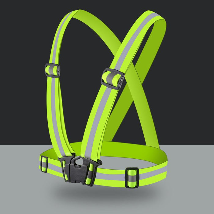 Adjustable reflective harness for running bike - black