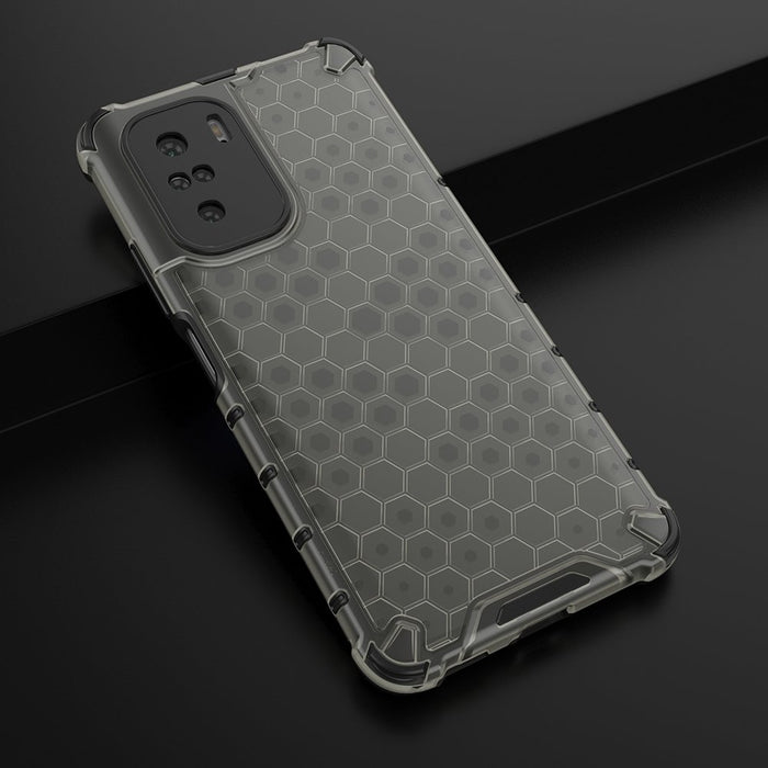 Honeycomb Case armor cover with TPU Bumper for Xiaomi Redmi K40 Pro+ / K40 Pro / K40 / Poco F3 black